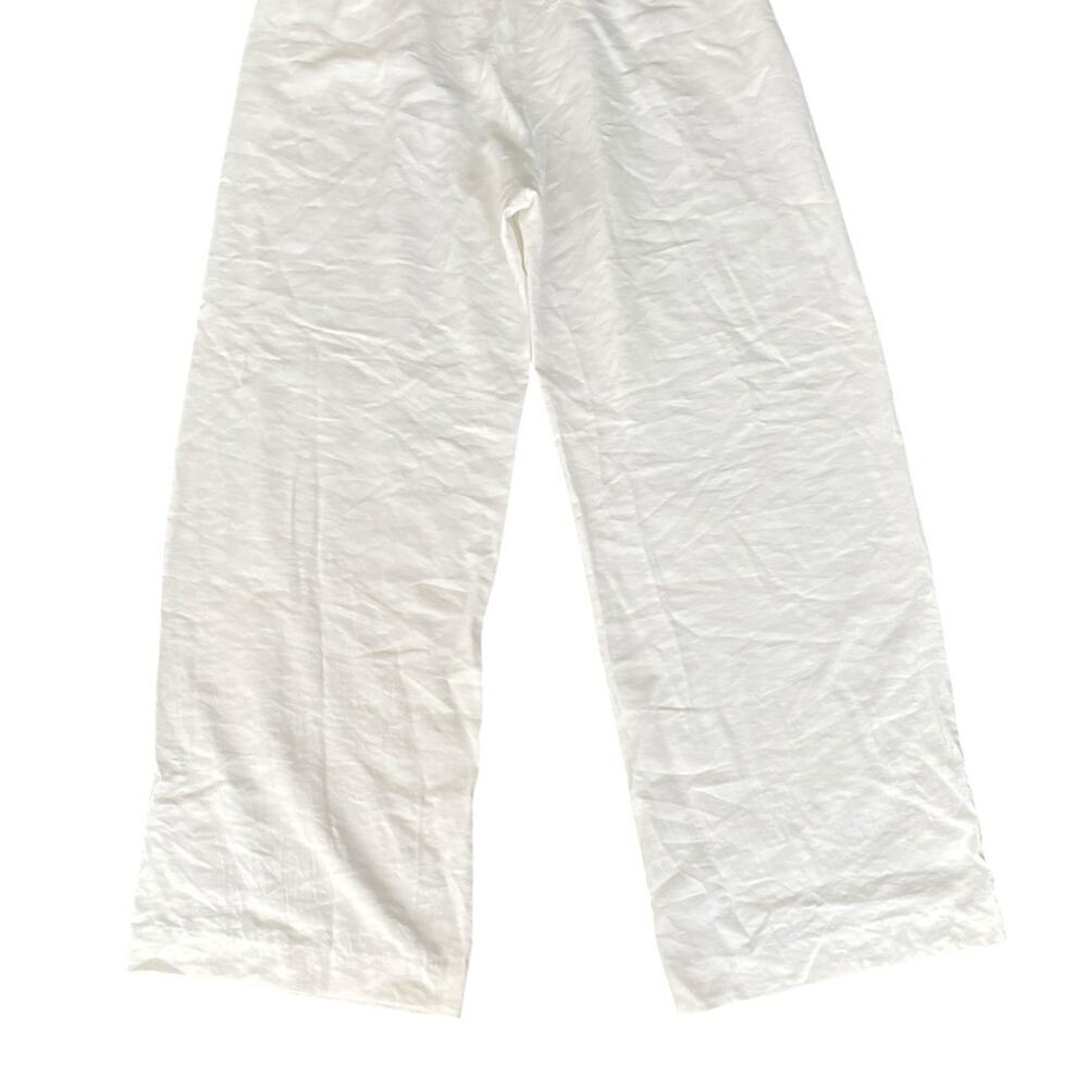 Nonchalant Label Fabi Pleated Front High Rise Wide Leg Pants White Size XL NEW - Picture 9 of 15